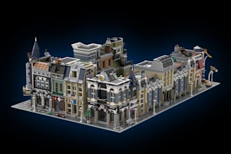 design your real house into a custom lego moc model with PDF manual instructions