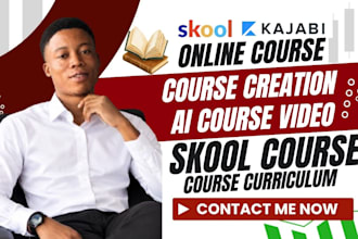 create online course content, ai video course creation skool course curriculum