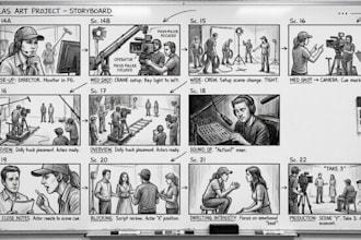 create cinematic storyboards for your film, ads or manga