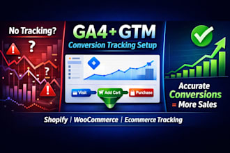 setup ga4 conversion tracking with google tag manager for shopify or woocommerce