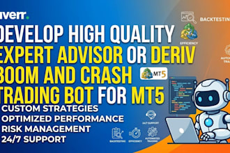 develop high quality expert advisor or deriv boom and crash trading bot for mt5