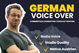 deliver a warm and powerful german voice over