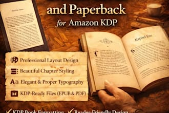 format your german manuscript for kindle KDP ebook and paperback