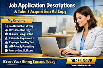 create job application description business writing talent acquisition ad copy