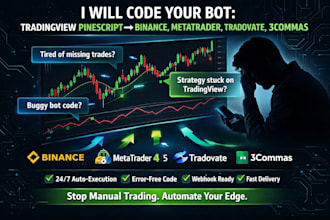 code your bot tradingview pinescripte to binance metatrader, tradovate, 3commas