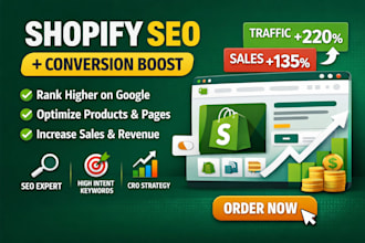 optimize shopify store for ranking, traffic and conversions