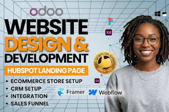 develop build odoo website design hubspot landing page 3d webflow design framer
