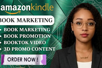 do amazon book promotion videos, booktok content, and kindle marketing visual