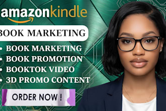do amazon book promotion videos, booktok content, and kindle marketing visual