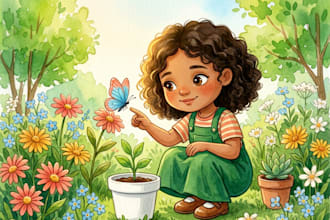 create  illustrations for your children learning book