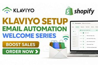 setup klaviyo automation and flows welcome series for shopify