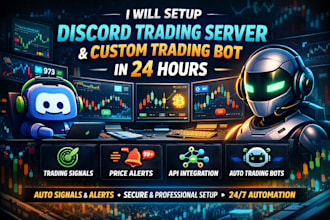 setup custom discord trading server trading bot nft crypto automation in 24 hour