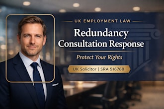 draft your redundancy consultation response as a UK solicitor
