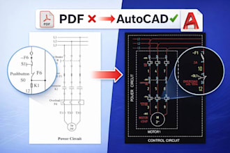 convert PDF or image to autocad electrical drawings