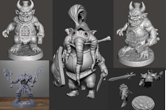 do 3d miniature model tabletop figurine 3d model fantasy miniature resin 3dprint