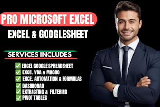 do custom excel rental services, automate spreadsheet, google macros formulas
