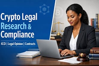 prepare legal opinion, crypto project, legal research, ico, crypto compliance