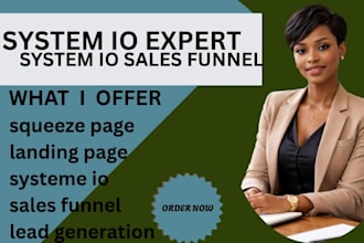 high converting squeeze pages in systeme io for leads