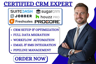 suitedash jobber automation freshsales sugar crm houzz pro procore integration