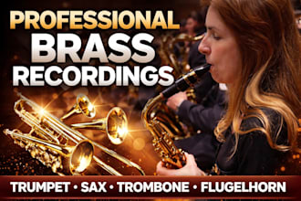 record trumpet, trombone, saxophone and flugelhorn for your song