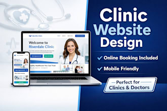 design a modern clinic website with online appointment booking