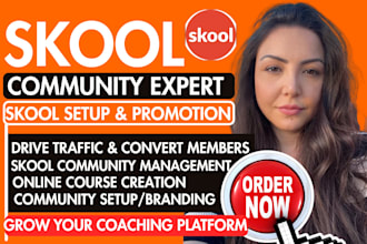 skool community setup skool community manager online course promotion for growth