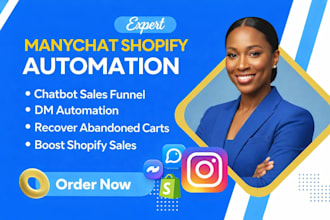 manychat shopify automation chatbot sales funnel dm automation