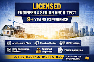 do architectural stamp , pe stamp, city permit drawing