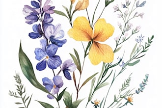 design a minimalist botanical wall art