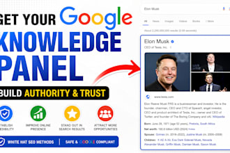 create google knowledge panel for any person category, entrepreneur gkp