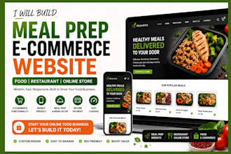 build meal prep ecommerce website food restaurant online store