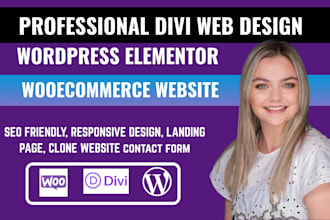 design divi wordpress website, divi website design, redesign, and divi builder
