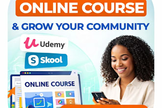 promote your online course, setup skool community and udemy course marketing