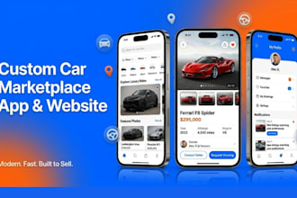build a modern custom car marketplace app and website like autotrader