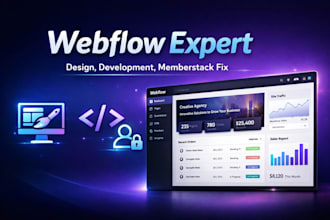 design or develop webflow website, figma to webflow, webflow animation expert