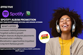 skyrocket spotify charts spotify music promotion  to gain real engagements