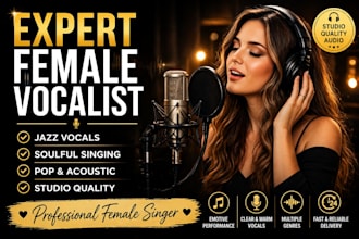 record professional female vocals, female vocalist, soulful singer, jazz vocal