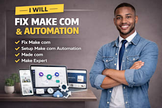fix make com, setup make com automation, made com, make automation, make expert