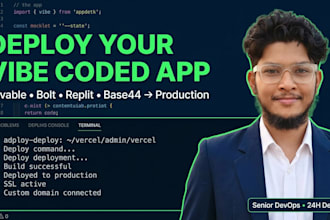fix vibe coding bugs, cleanup and deploy your lovable, bolt, replit, base44 app