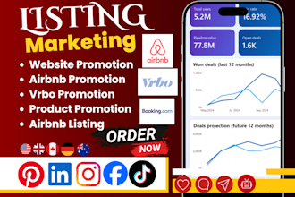 airbnb promotion, booking, vrbo marketing, airbnb listing seo to boost booking