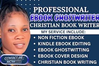 be christian ebook ghostwriter, sermon book, prayer journal, daily devotional