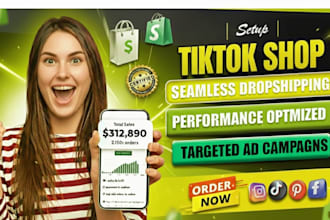 setup tiktok shop seller, fix meta pixel rejected listings and shopify sync etsy