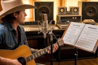 create original country lyrics and produce a professional country song