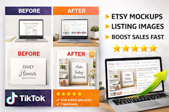 create etsy mockups, listing images and product mockups to boost sales