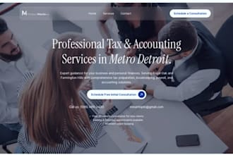 design wix accountant website financial consultant tax preparer website design