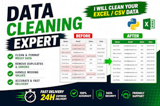 clean messy excel or CSV data using python pandas fast