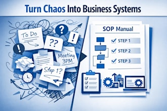 create sop, workflow documentation and process documents for your business