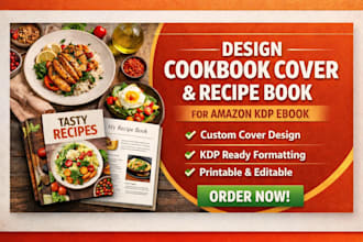 design cookbook cover recipe book writing recipe book for amazon KDP ebook