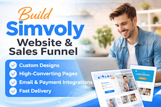 build simvoly website sales funnel landing page design