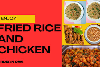 cook fried rice and chicken